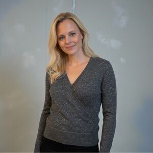 Madewell Charcoal V-Neck Sweater